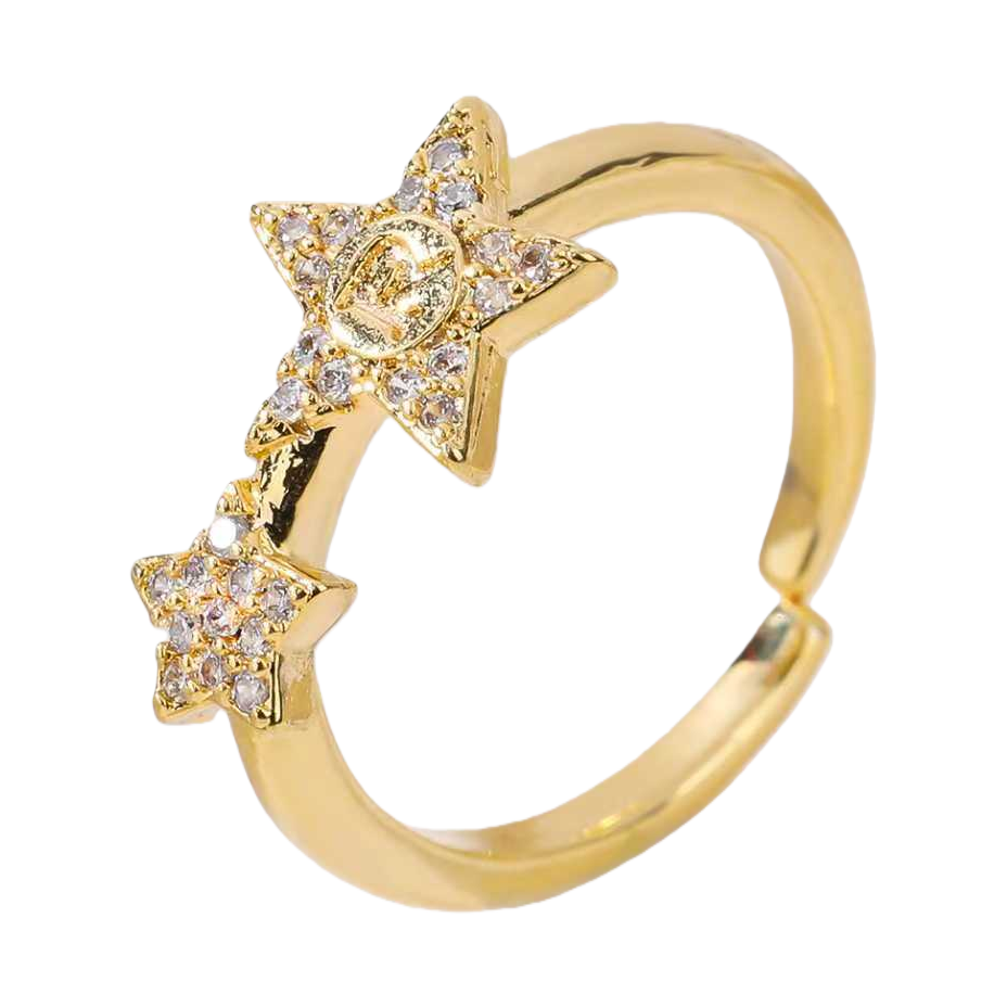 The golden star ring is a fashionable, simple and versatile women's accessory Item Picture