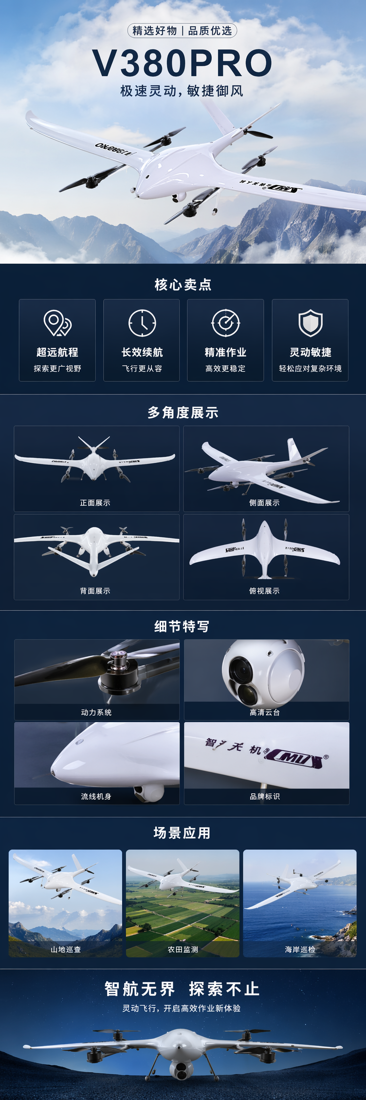 民用无人机 专业航拍多旋翼无人机 其他行业设备详情1