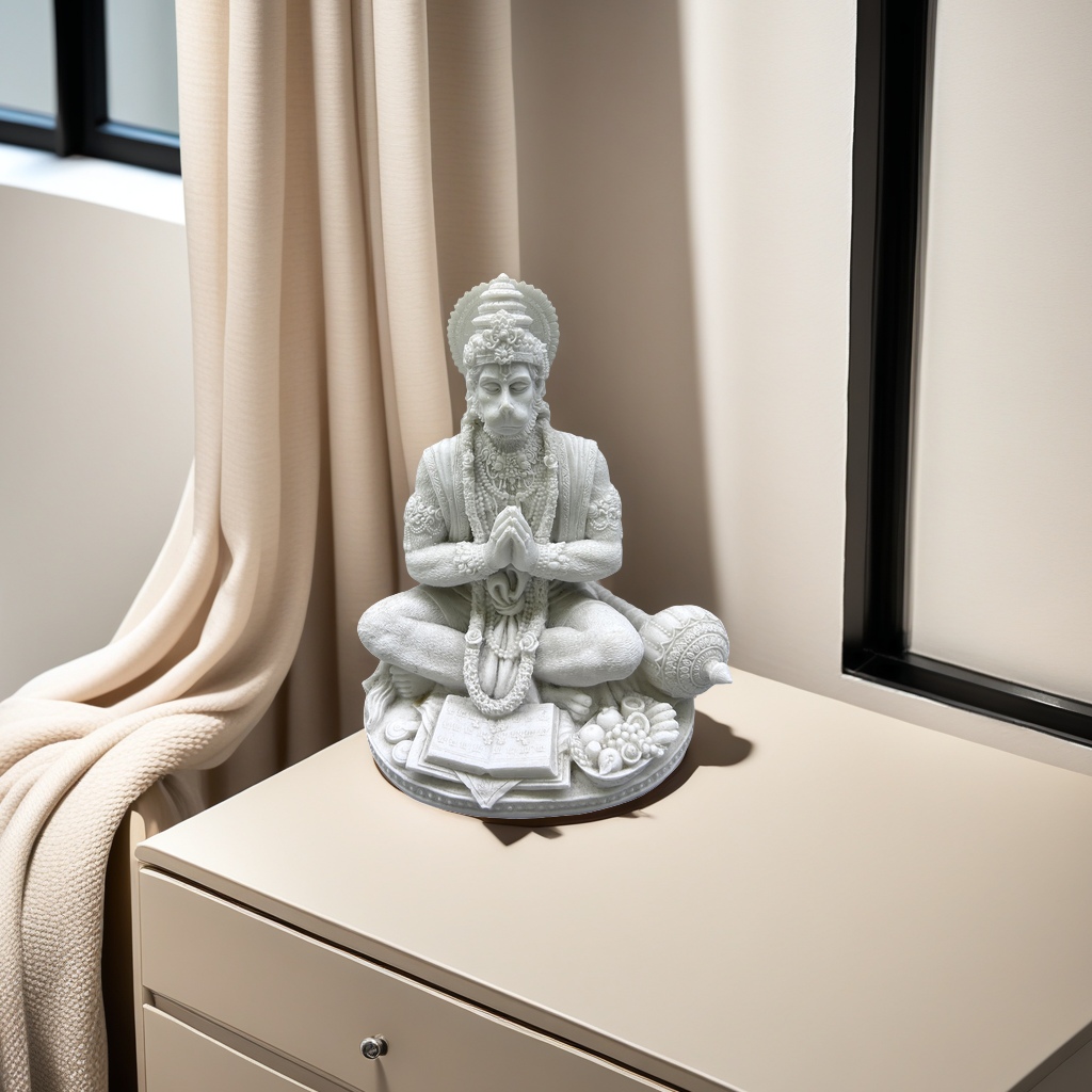 白色哈努曼神像雕塑树脂摆件家居装饰客厅玄关供奉