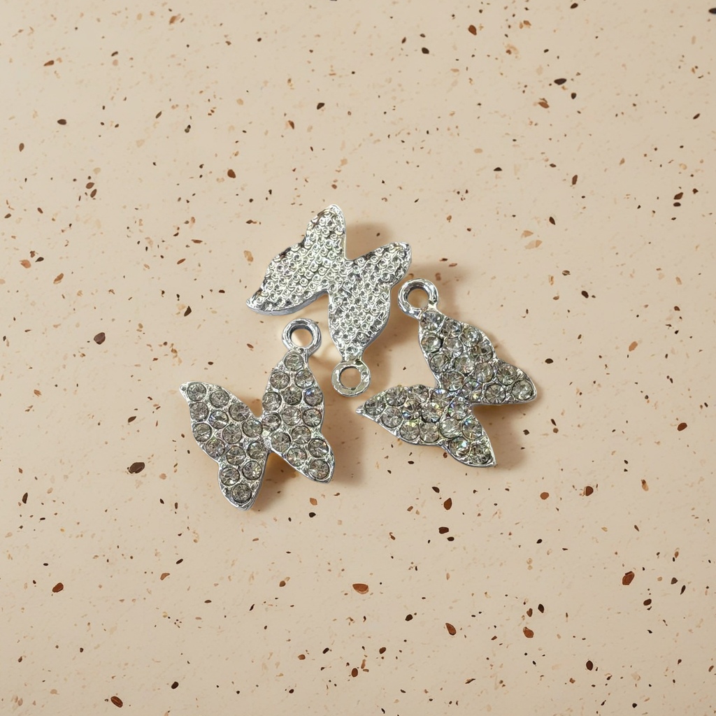 Silver diamond-encrusted butterfly pendant, a fashionable and versatile necklace for women Application Scenario