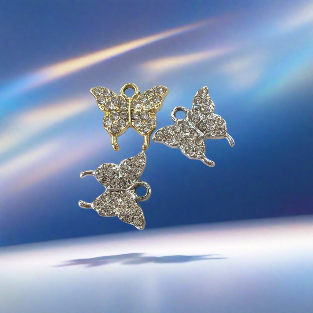 قلادة الفراشة ذهبية فضية ذهبية Specification image