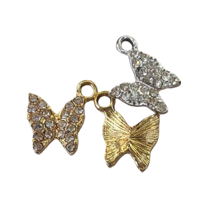 قلادة الفراشة الذهبية الفضية ذات اللون الذهبي Item Picture