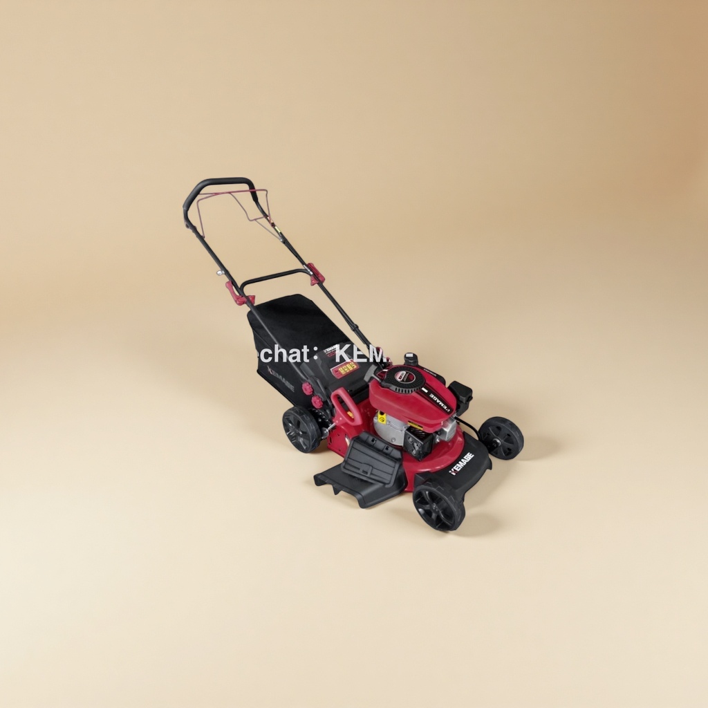 红色家用割草机草坪修剪机手推式省力静音 garden tool