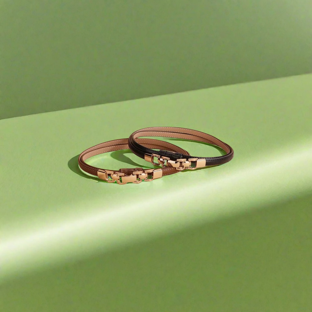 The golden buckle leather belt is a simple and versatile men's leather belt, 3.5cm wide