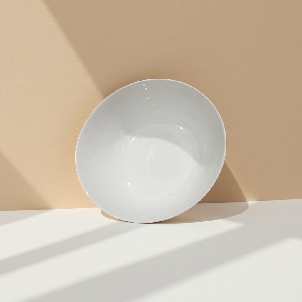 白色瓷碗家用简约陶瓷碗餐具盛饭碗汤碗大号碗