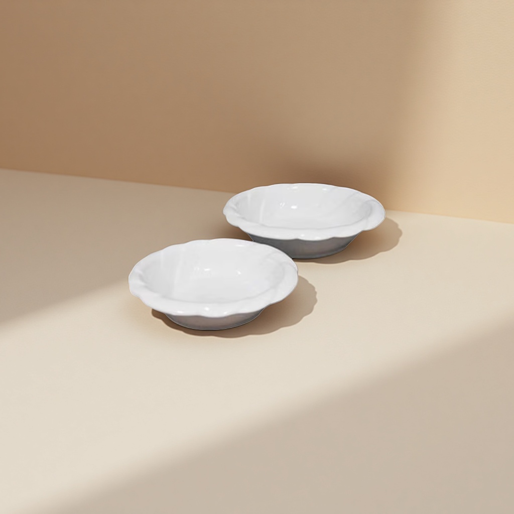 The white sacred flame bowl is a ceramic household tableware with a high-temperature resistant and simple style details Picture