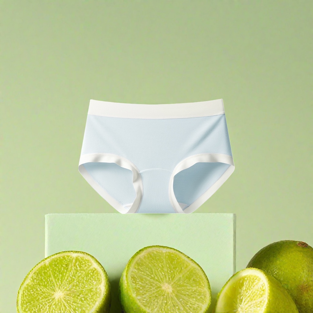Lake blue pure cotton men's underwear, simple, comfortable and breathable four-corner shorts