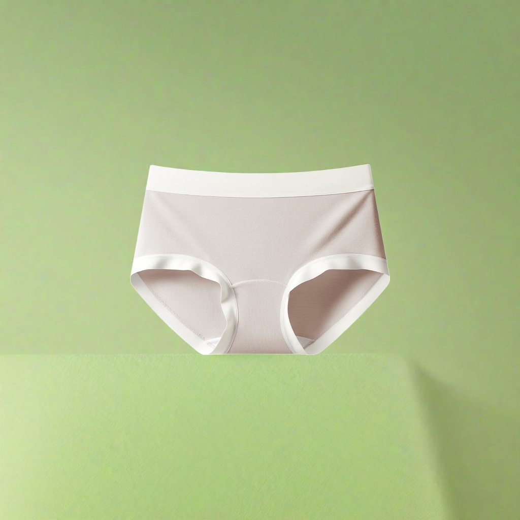 Milk coffee-colored pure cotton men's underwear with flat corners, comfortable, breathable and seamless basic style