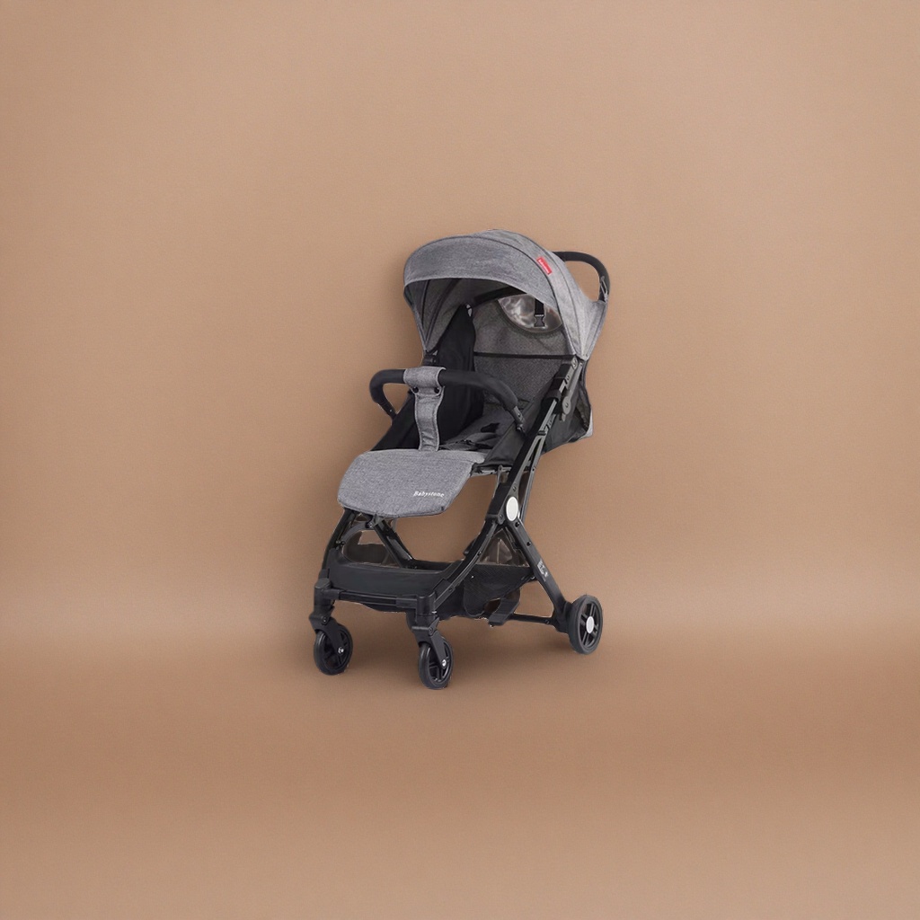 Carrito de bebé gris aleación de aluminio esqueleto una llave para recoger el coche recién nacido aplicable Application Scenario