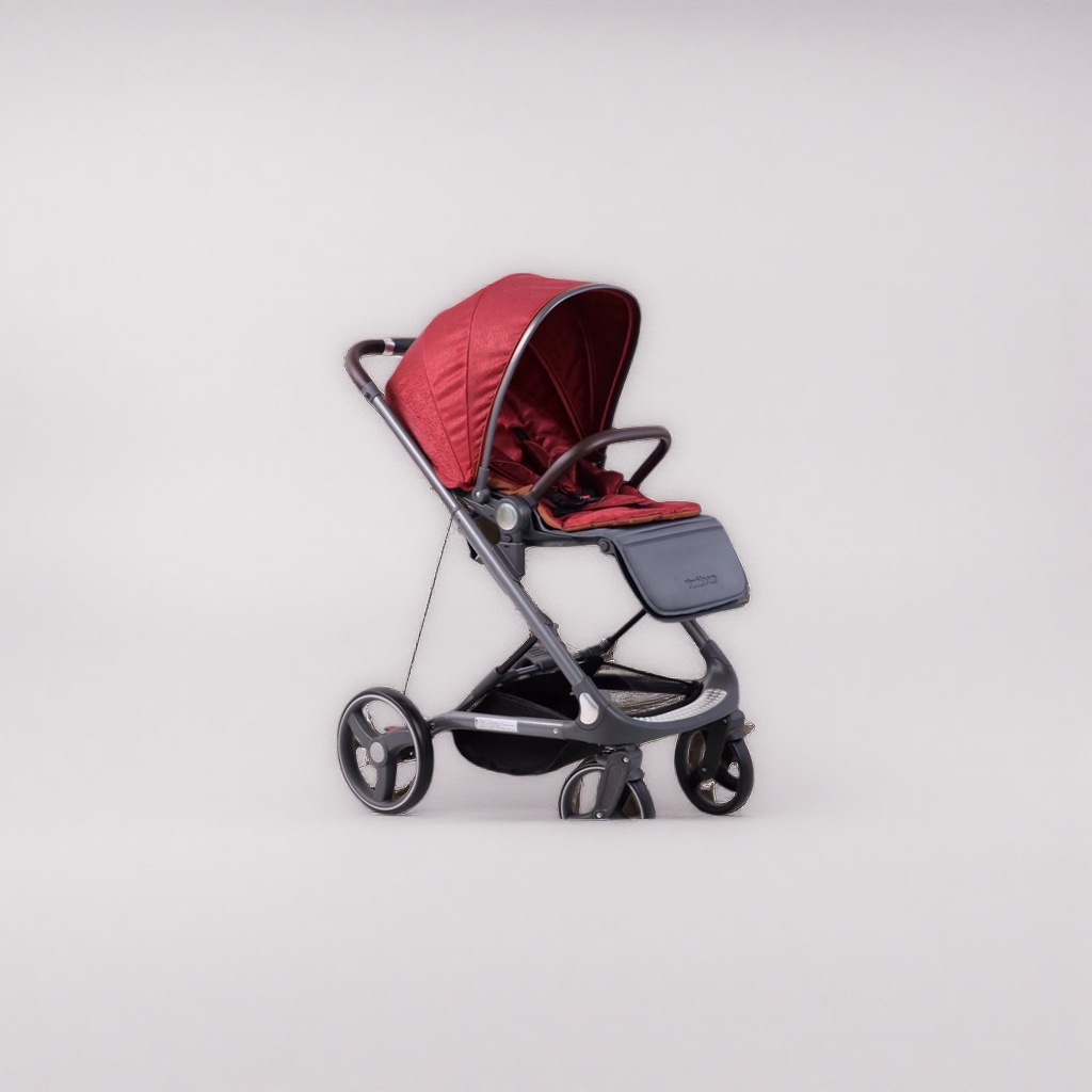 Carrito de bebé rojo engrosado esponja cojín verano transpirable protección solar toldo Application Scenario