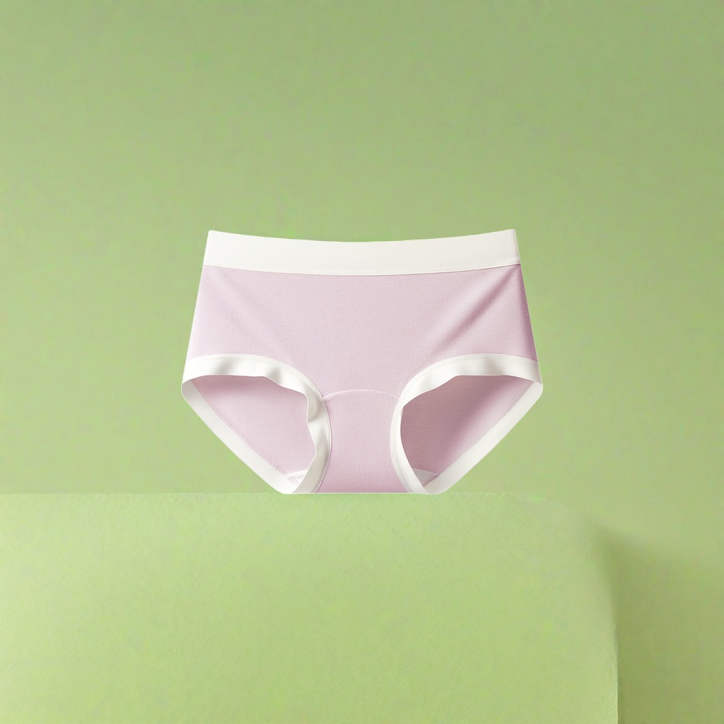 Light pink pure cotton women's underwear: comfortable, breathable and seamless basic style