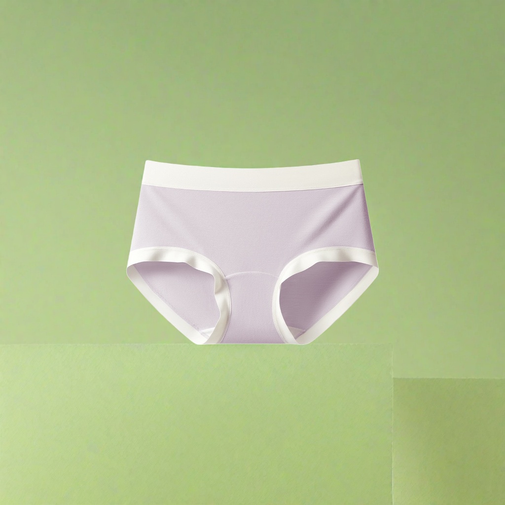 Light grayish-purple modal cotton underwear for women, solid color, simple, comfortable and breathable