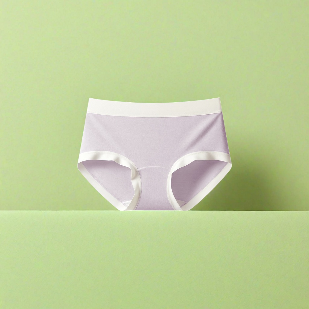 Light grayish-purple modal cotton underwear for women, solid color, simple, comfortable and breathable Specification image