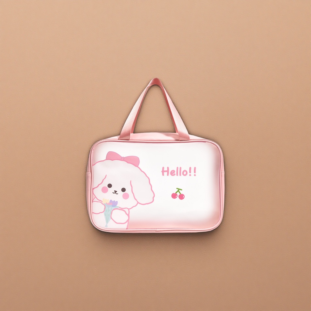 Pink cartoon puppy handbag, a fashionable and casual single-shoulder bag for women, small size and light storage Application Scenario