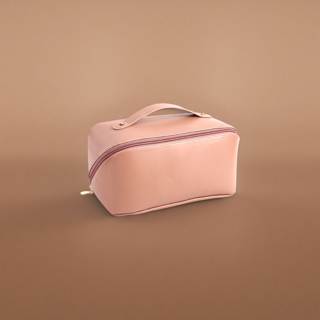Pink hand-held storage bag, large-capacity portable fabric organizing bag, simple, fashionable and universal style details Picture