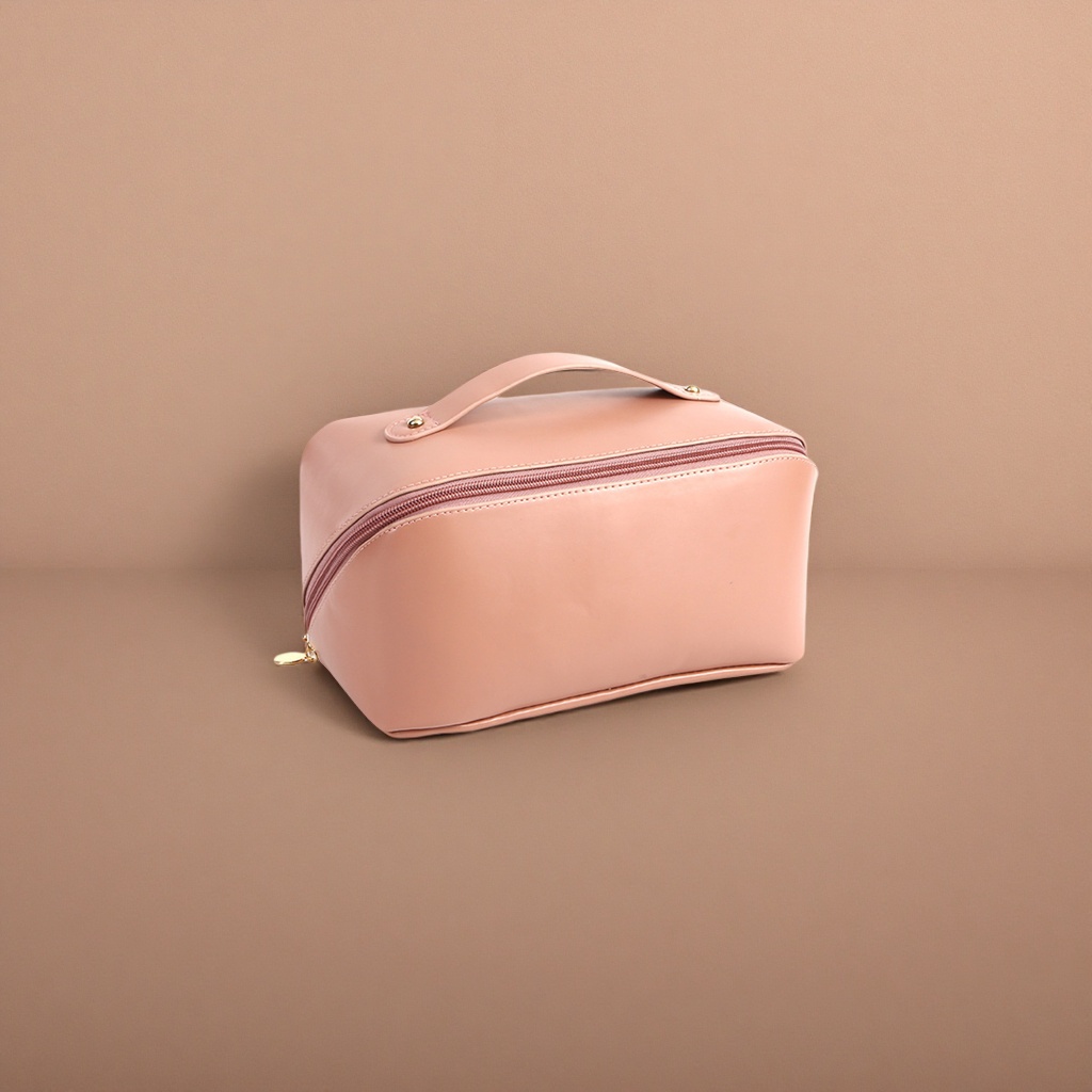 Pink hand-held storage bag, large-capacity portable fabric organizing bag, simple, fashionable and universal style Application Scenario