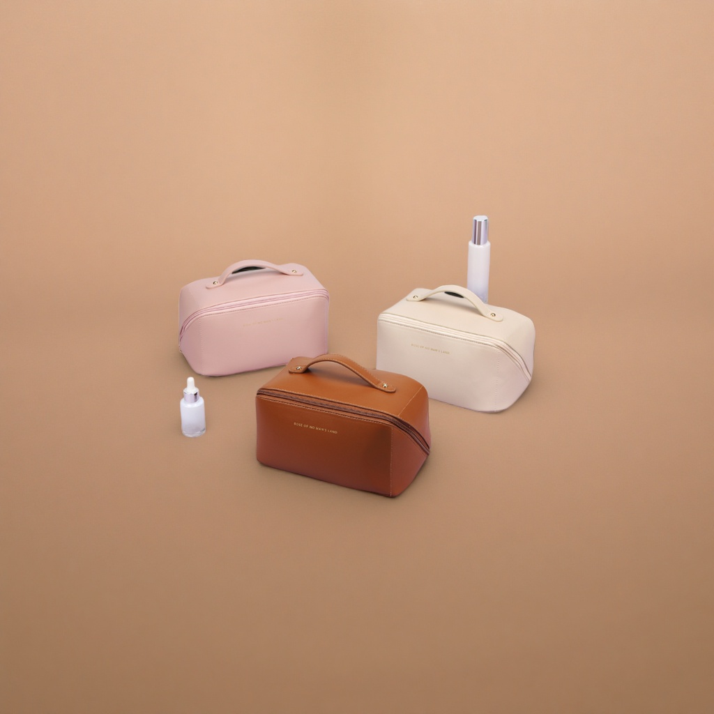 Pink, beige and brown hand-held storage bags available in multiple colors, simple fabric large-capacity portable organization bags Specification image