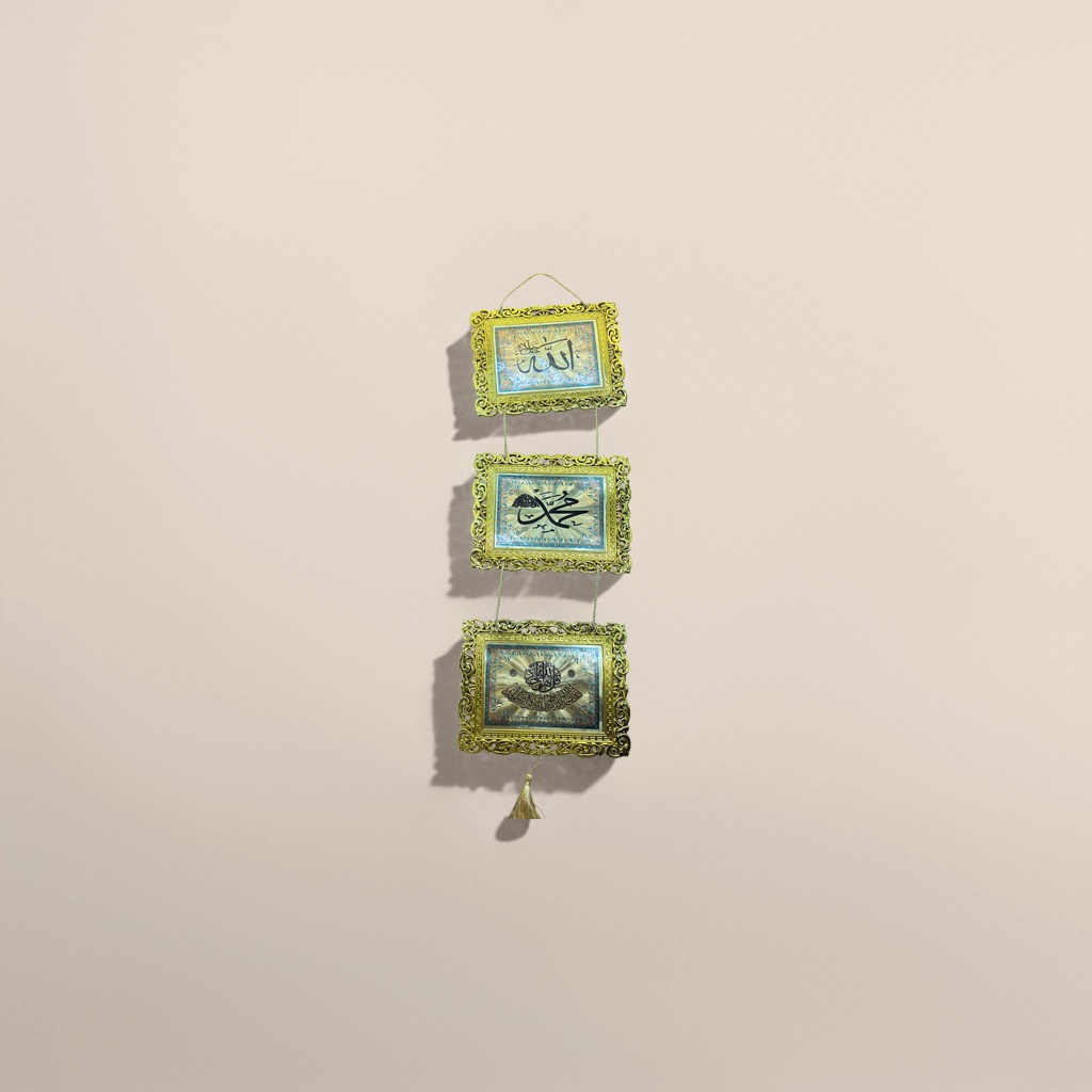 金色雕花相框+阿拉伯文书法装饰画产品图