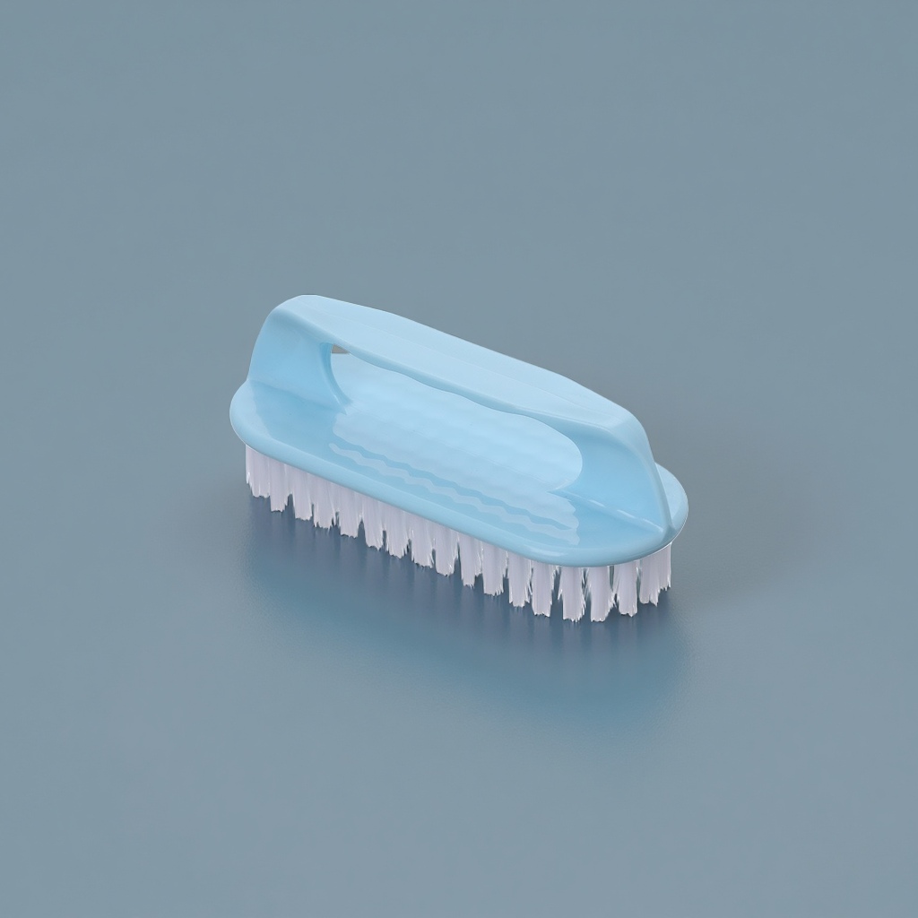 Light blue handle toothbrush with soft bristles for oral hygiene details Picture