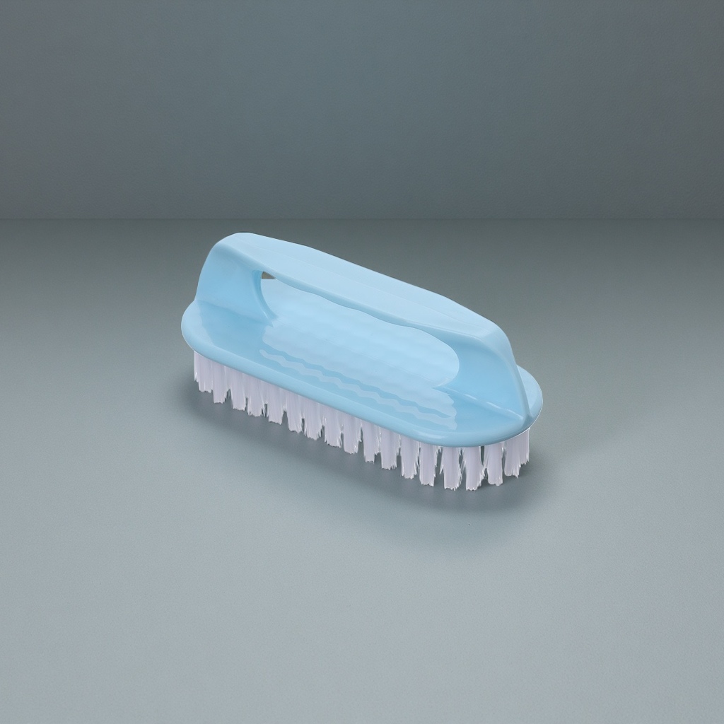 Light blue handle toothbrush with soft bristles for oral hygiene