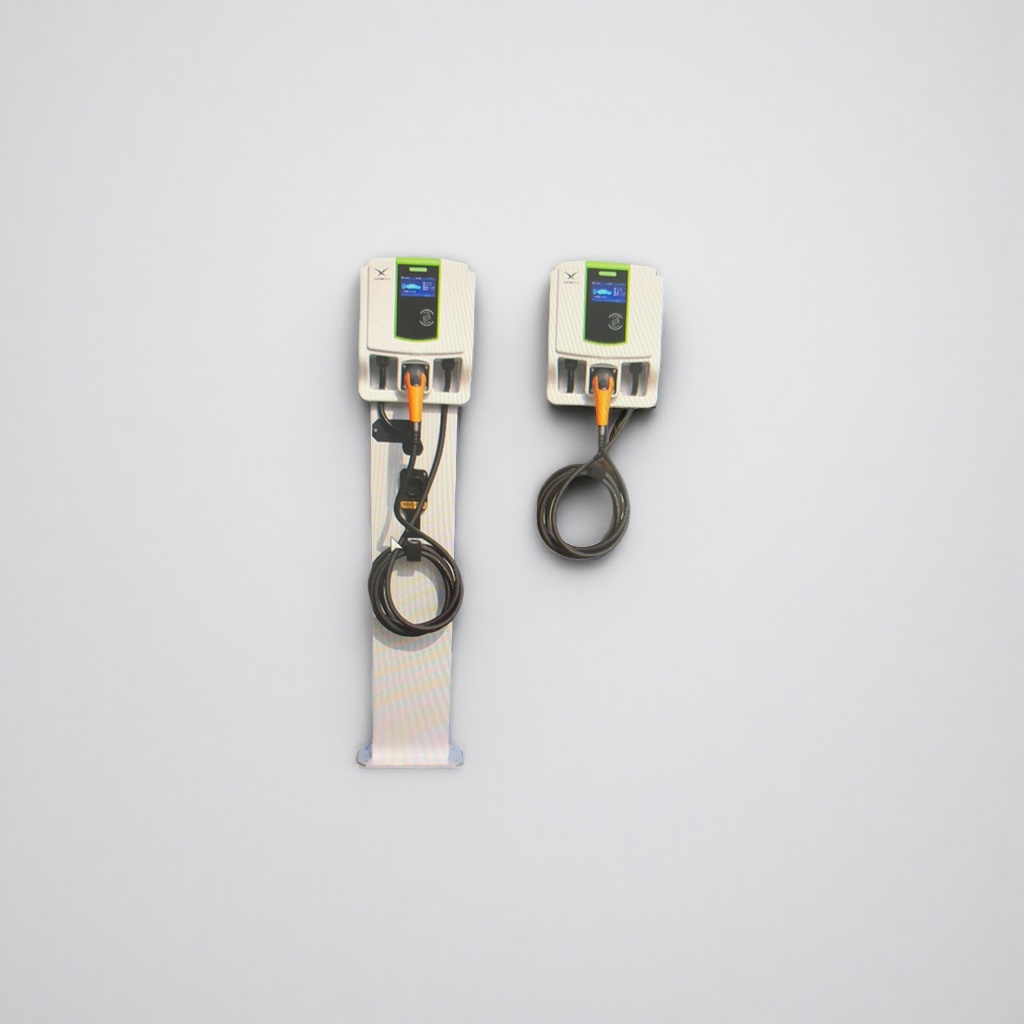 白色充电桩配橙色充电枪黑色线缆家用商用壁挂式 details Picture