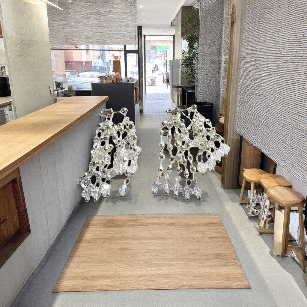 银色流苏耳环 白色卡片展示款