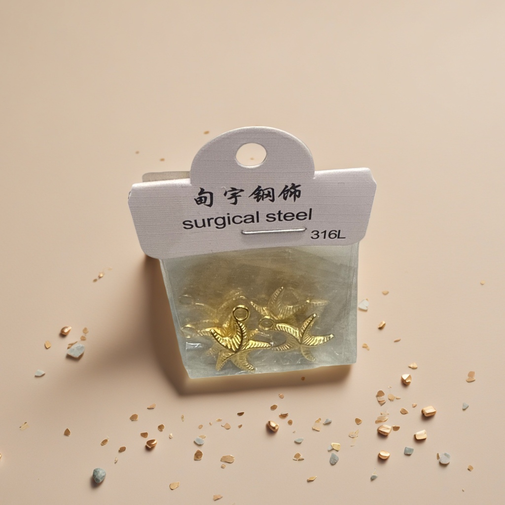 金色海星吊坠纯银925项链女简约时尚轻奢小众设计