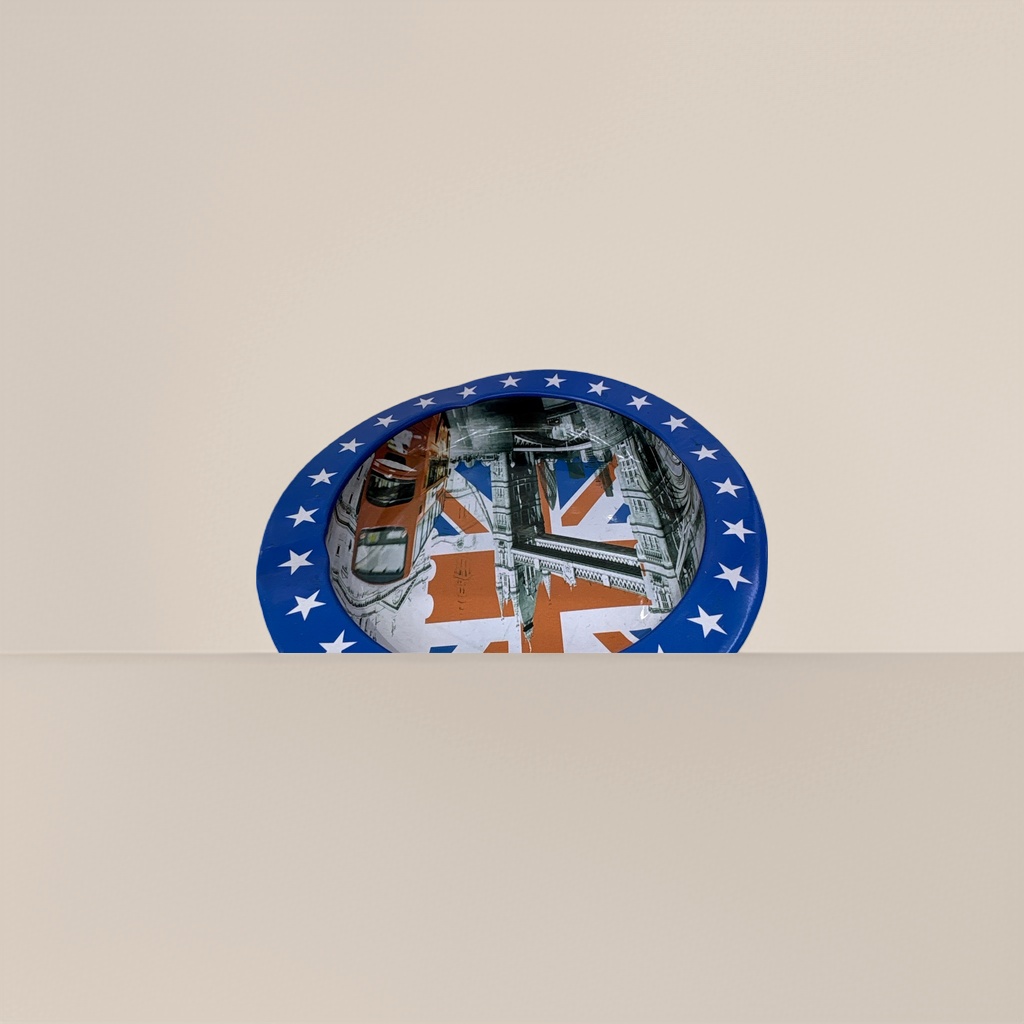 蓝色星星边框陶瓷盘子 家用简约餐盘 餐桌装饰盘