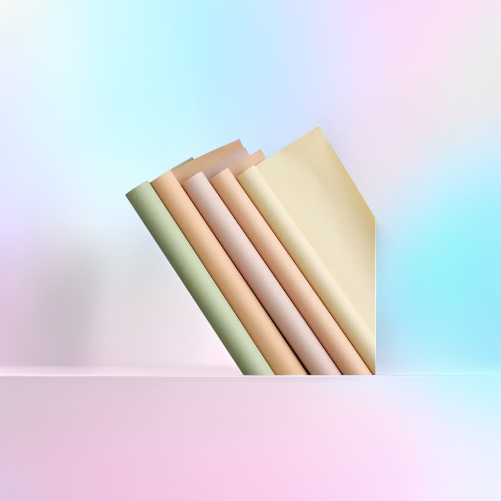 Light-colored packaging paper roll, 30cm wide and 10m long, solid color matte kraft paper roll, for manual packaging Specification image