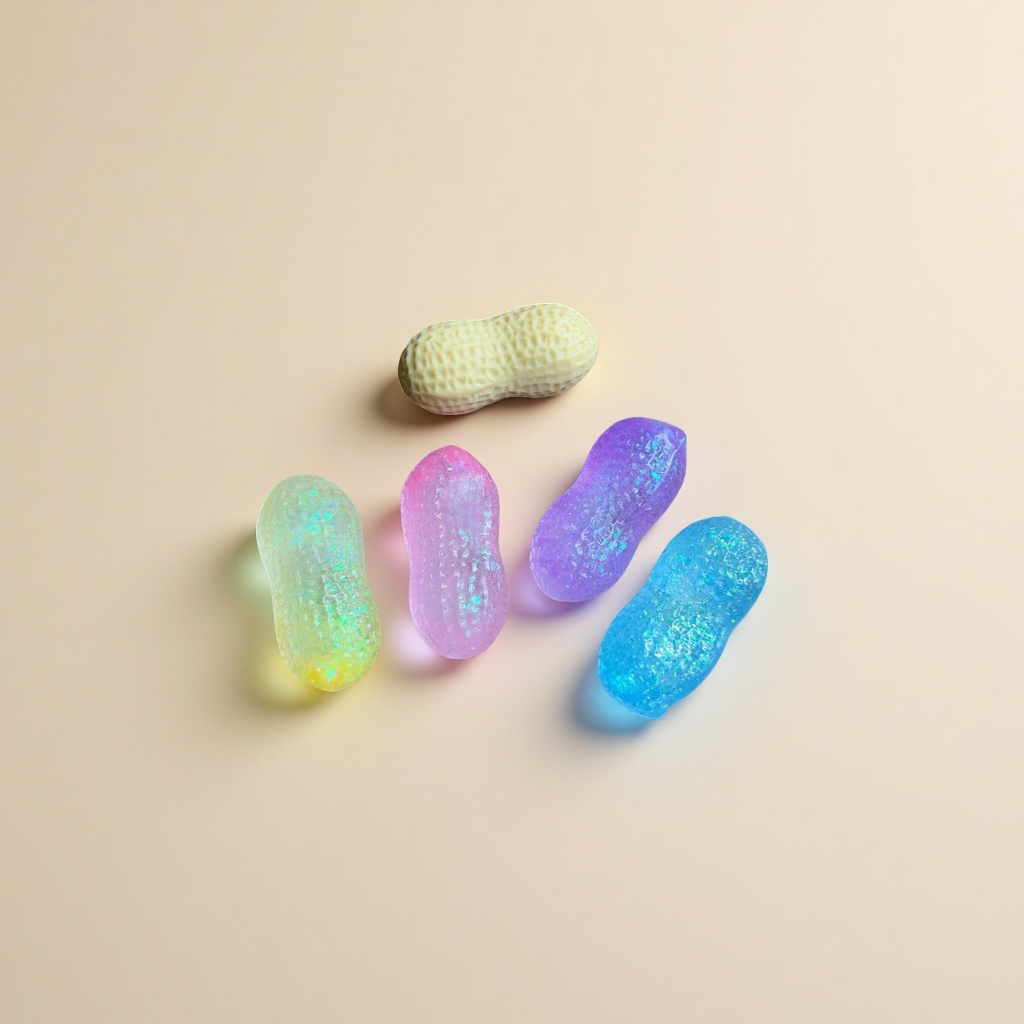Colorful peanut-shaped candies, children's snacks, and fun gummy candies are available in a variety of colors Application Scenario