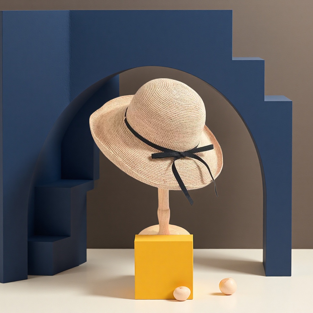 Korean adult hats, women's summer Korean straw hats, sun protection hats Specification image