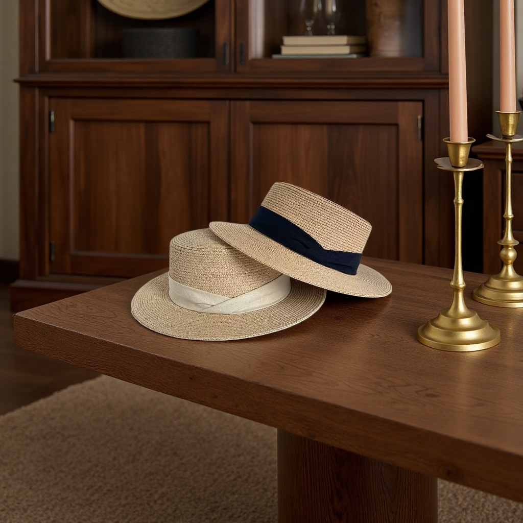 Beige straw woven hat, Korean adult hat, women's summer Korean straw hat, sun protection hat, sun and beach vacation hat Specification image