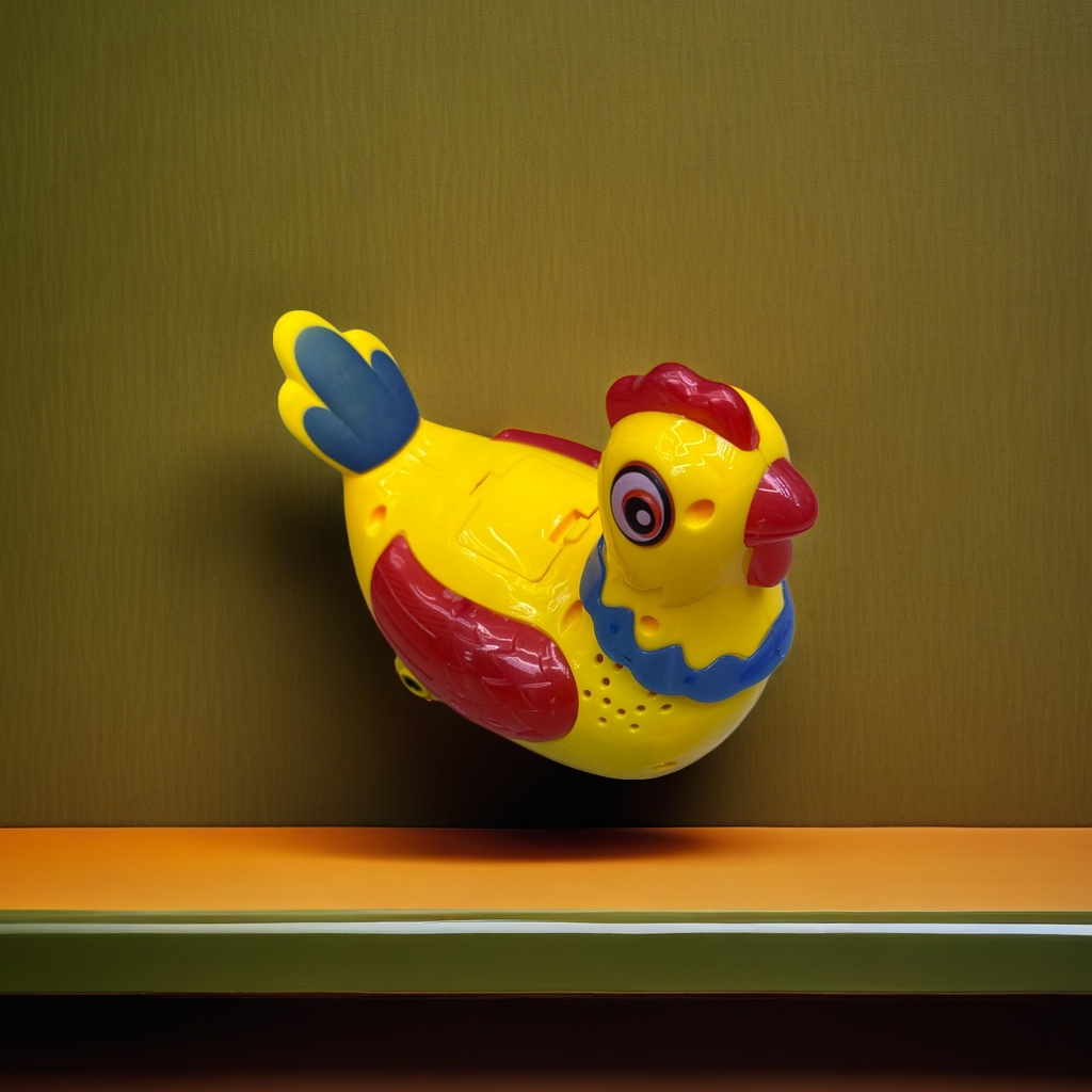 Yellow toy chicken, children's educational plush chicken doll, cute soothing toy details Picture