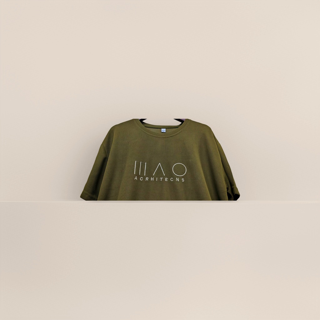 Olive green striped men's casual short-sleeved T-shirt and pants set Application Scenario