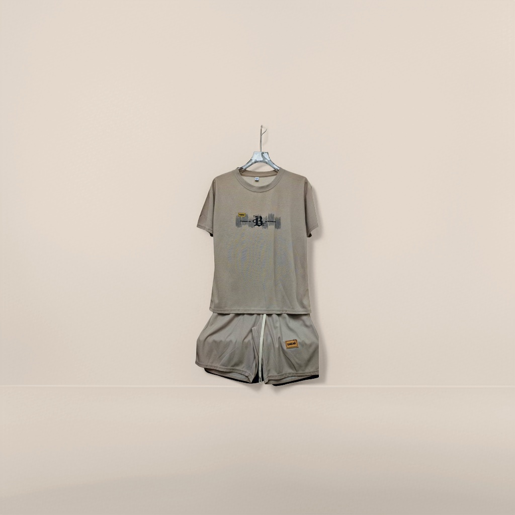 Men's casual, loose and quick-drying fitness two-piece sportswear set Application Scenario
