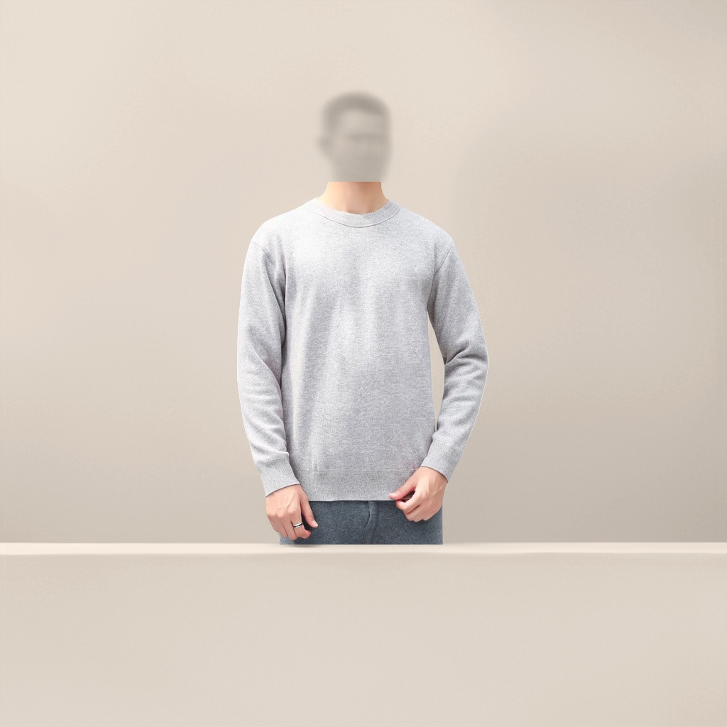 A red round-neck pure cotton sweater is a loose and warm base layer for men in autumn and winter Application Scenario