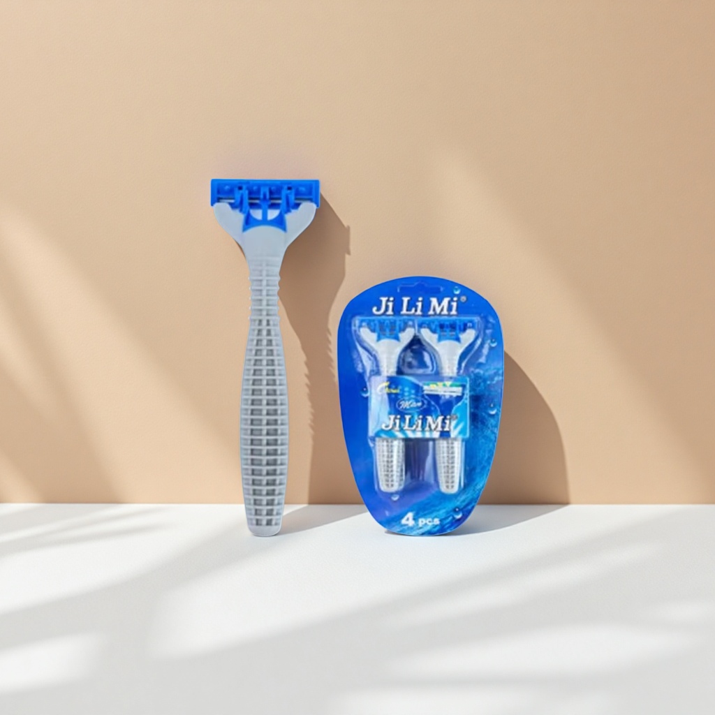 Blue packaging double-blade razor, single-blade blue and white razor
