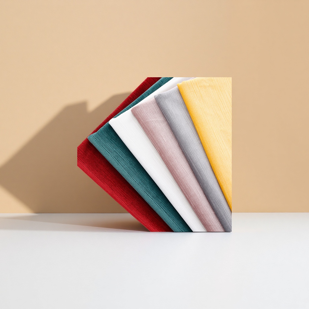 Handmade fabric decorative materials made by stacking and combining colorful striped cotton and linen fabrics Application Scenario