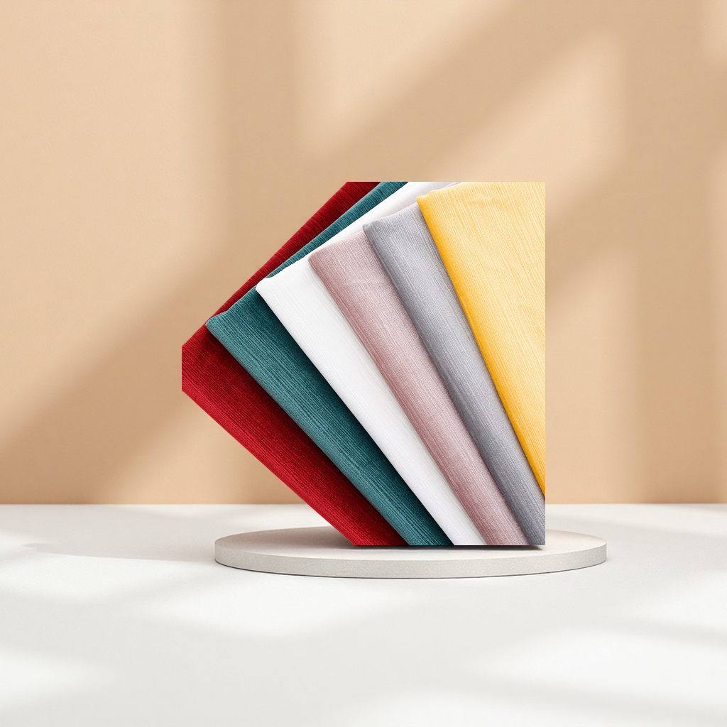 Handmade fabric decorative materials made by stacking and combining colorful striped cotton and linen fabrics