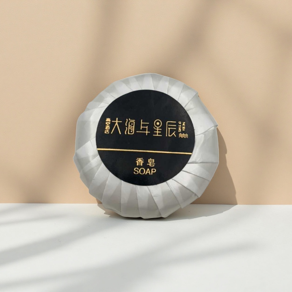 白色花瓣托盘装黑色标签香皂 清新淡雅家居香氛皂223624482