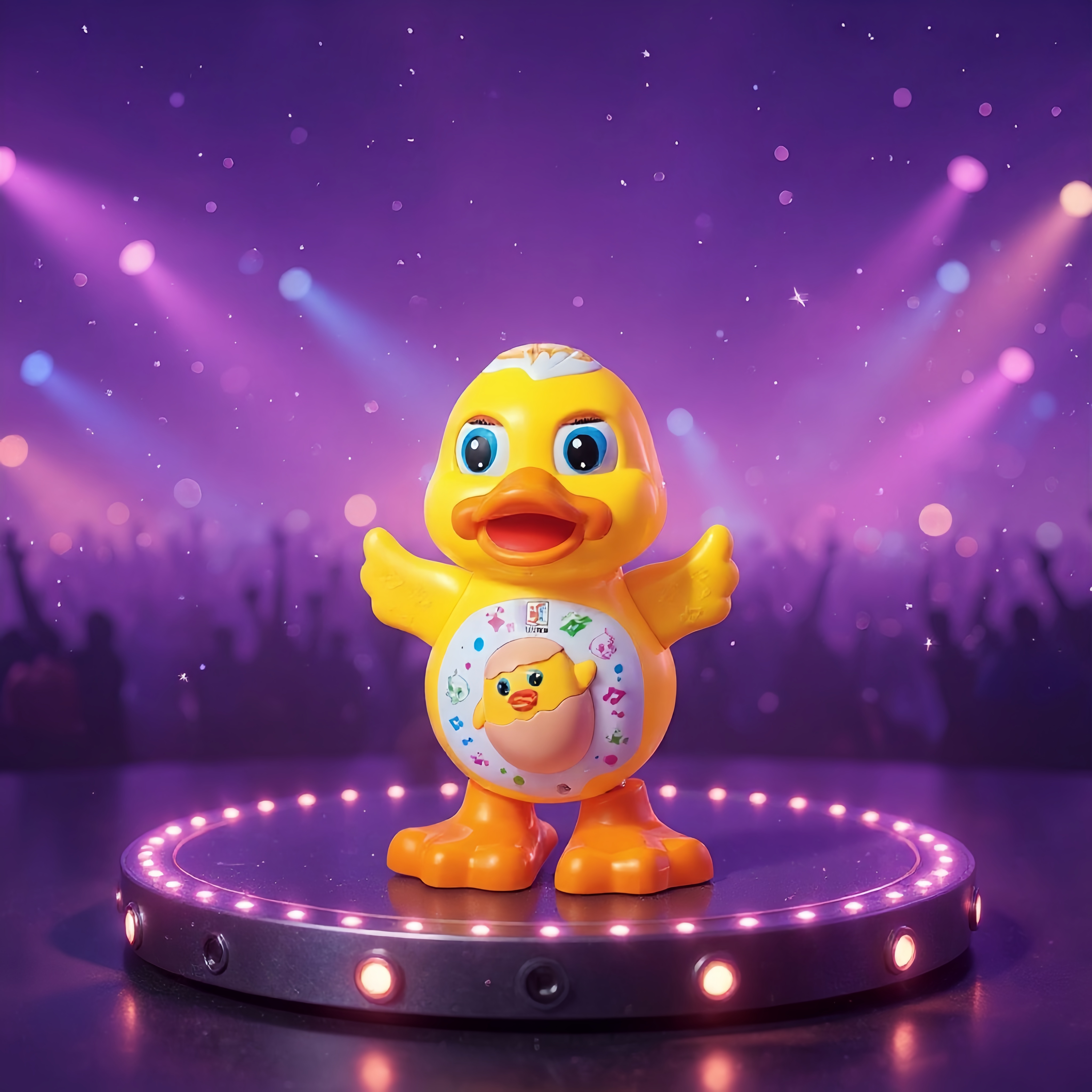 Yellow dancing duck children's educational toy, a cute cartoon plush toy that can move and make sounds Specification image