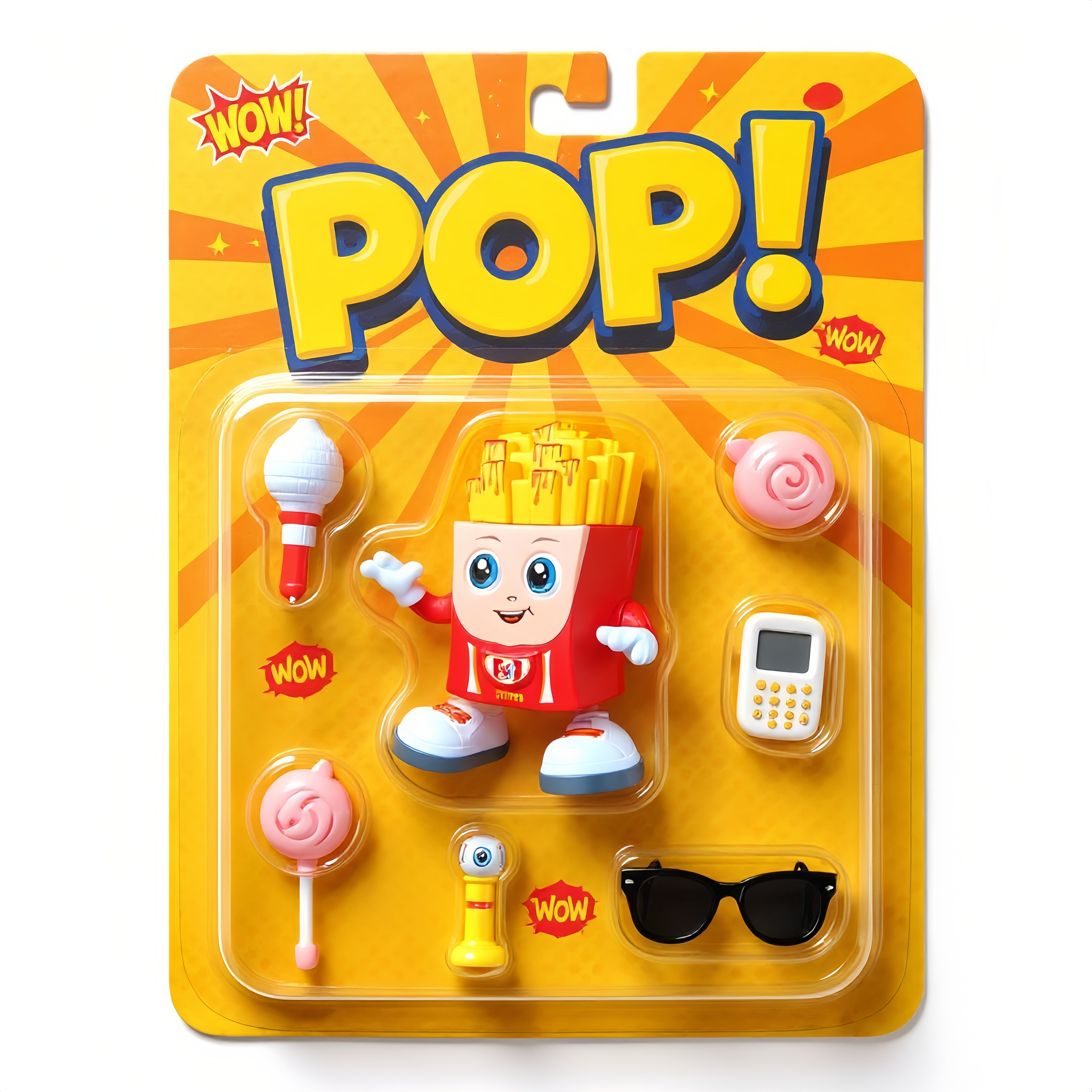 Red French fries shaped dancing toy, cute cartoon children's educational toy for early learning details Picture