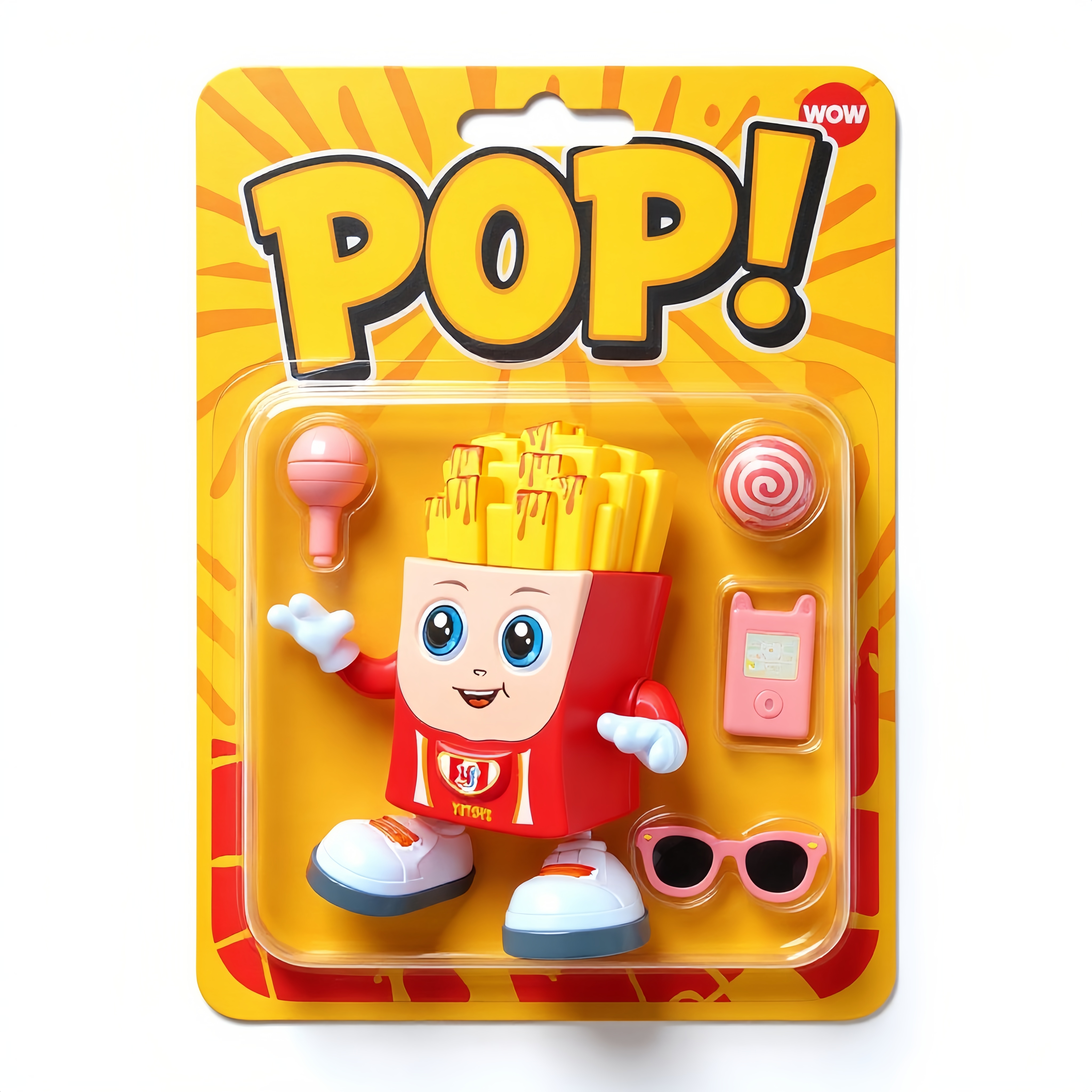 Red French fries shaped dancing toy, cute cartoon children's educational toy for early learning Specification image