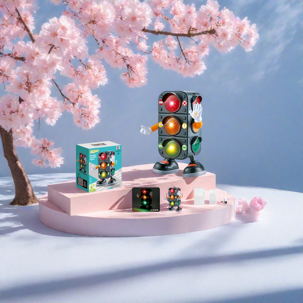 Black dancing traffic light toy children's educational interactive audio-visual toy Specification image