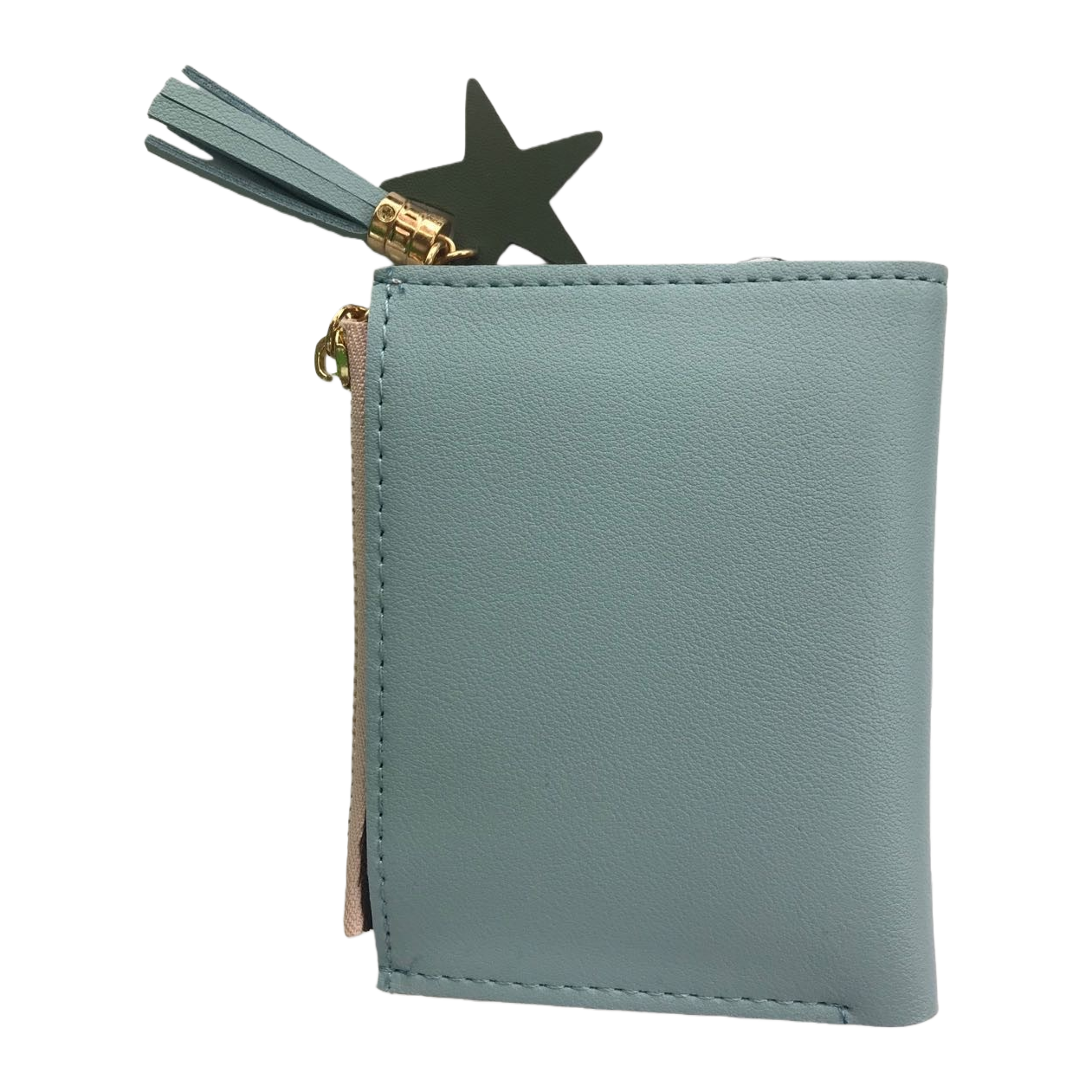 The light blue leather long wallet is simple, fashionable and versatile for ladies Item Picture