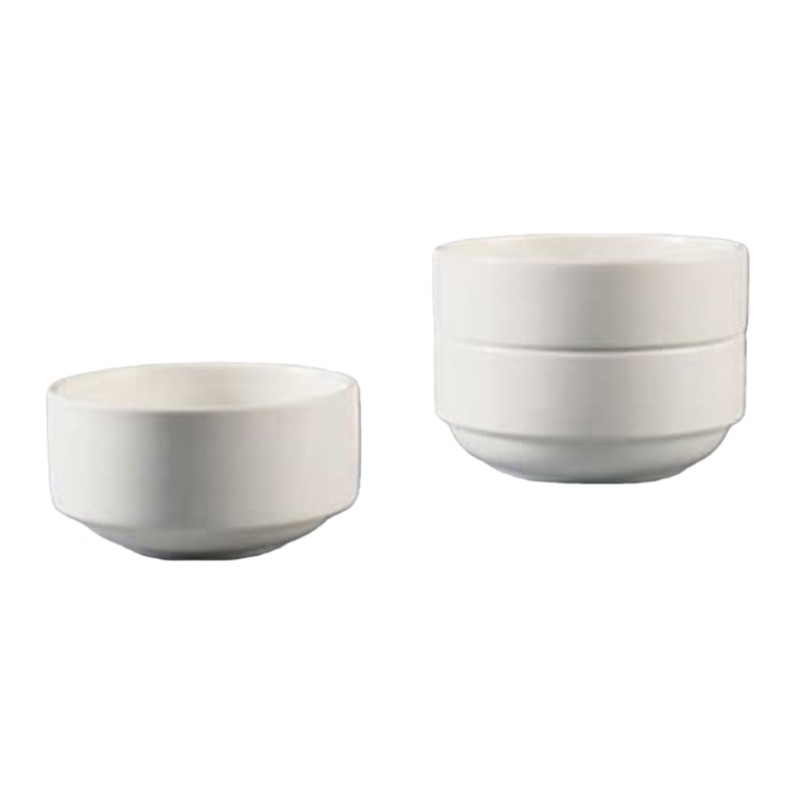 White ceramic bowl, simple household dining bowl, rice bowl, soup bowl, 300ml Item Picture