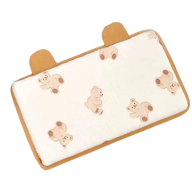 Arroz blanco oso patrón bebé almohada respirable suave recién nacido pacificador almohada Item Picture