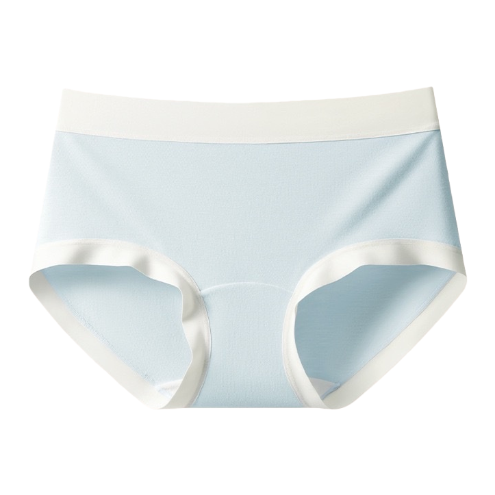 Lake blue pure cotton men's underwear, simple, comfortable and breathable four-corner shorts Item Picture