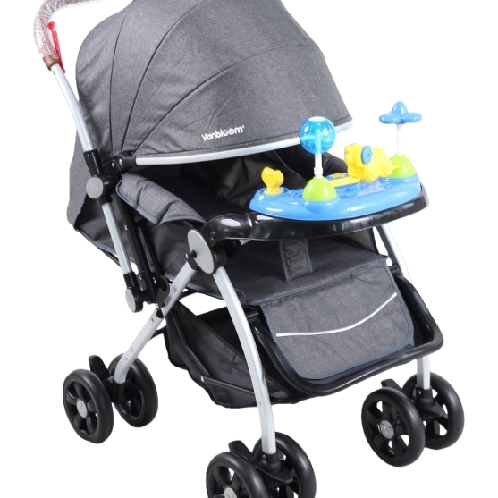 Carrito de bebé gris cojín de esponja engrosada verano transpirable anti-sudor ligero portátil Item Picture