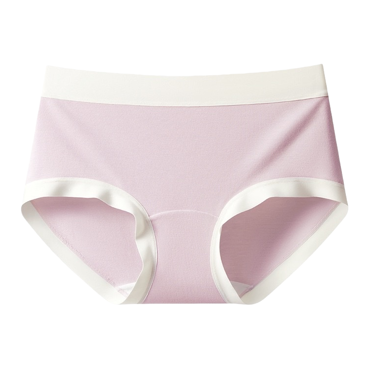 Light pink pure cotton women's underwear: comfortable, breathable and seamless basic style Item Picture